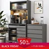 Exquisite Luxury Kitchen Cabinets Modern Design Closet Storage Cabinets Coffee Drawers Cocina Integral Nordic Furniture CM50CG 1