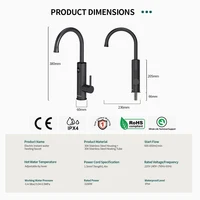 เครื่องทำน้ำอุ่นไฟฟ้า Briwellna 220V แบบทันที 2 in 1 ก๊อกน้ำในครัวแบบไม่ใช้ถังเก็บน้ำ สแตนเลส เครื่องทำน้ำร้อนแบบก๊อกน้ำทันที รุ่น KM12 6