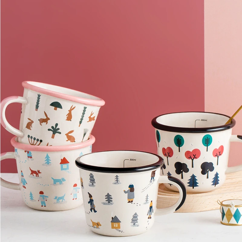 

Ceramic Travel Retro Mugs Fashion Breakfast Minimalist Creativity High Quality Couples Coffee Mugs Modern Design Tazas Mug
