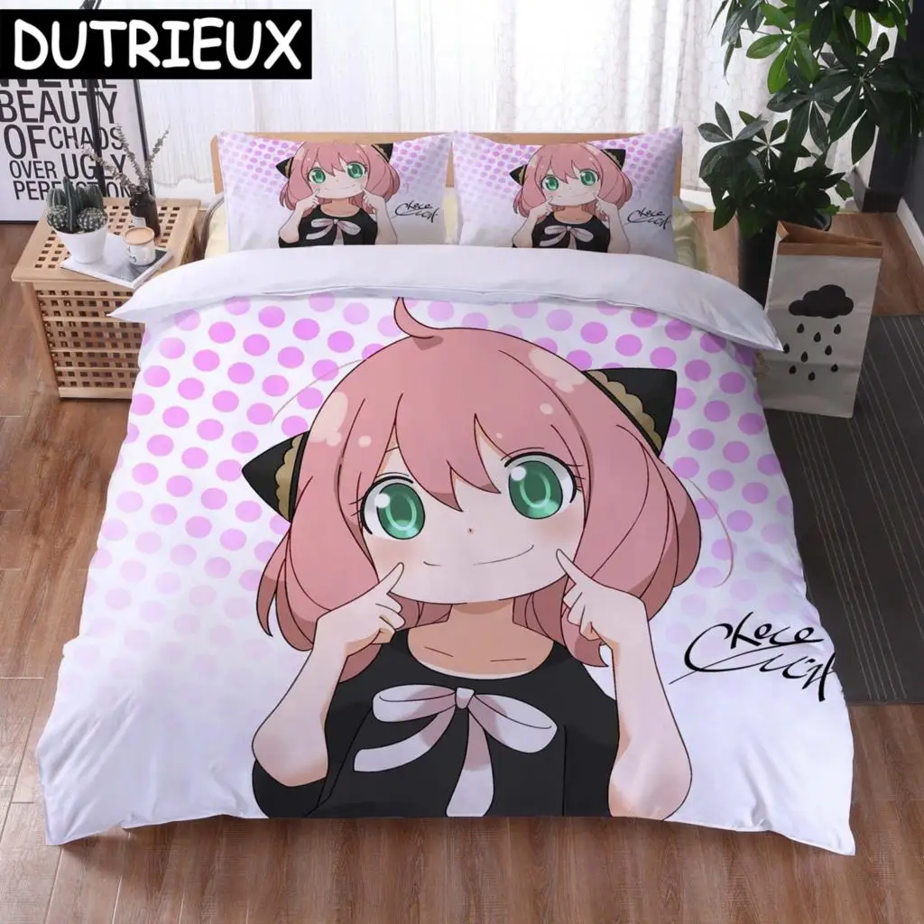 

Anime Spy X Family Bedding Sets 3d Print Duvet Cover Soft Duvet Cover Sets Home Single Double Size Girl Kids Room Decor
