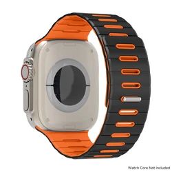 Magnetic Sports Strap Breathable Band - 44mm 45mm 46mm 49mm (BlackO)
