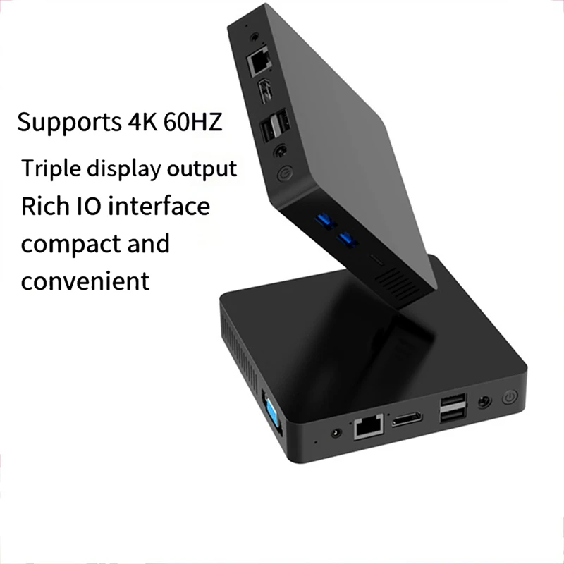 M2 Mini PC Host, Computer portatile Desktop Wifi BT4.0 con Celeron N3350,6G RAM,64G ROM e porte VGA