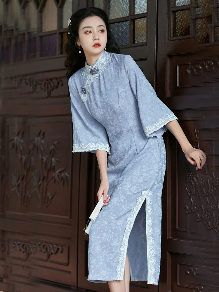  ġ Cheongsam ߱ ü Ÿ Qipao ̺ 巹  ڽ Hanfu Cheongsams 巹 Ƿ