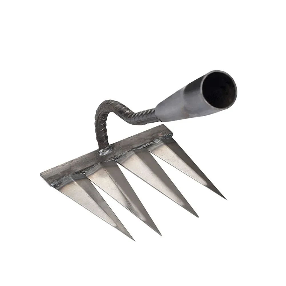 Weed Remover Steel Loose Soil Weeder Sharp Garden Hand Rake Tool Durable Gardening Weeding Rake Agricultural Tools