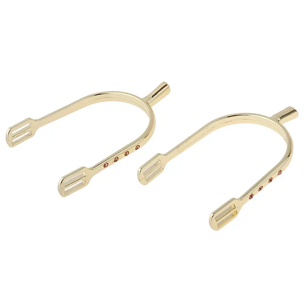 1 Pair Zinc Alloy Equestrian Spurs English Spurs Horse Riding Spurs 12*8*2cm - Gold & Silver 4