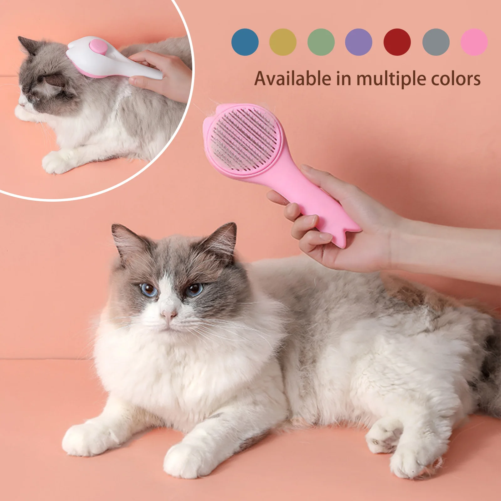 Self Cleaning Slicker Brush for Dog and Cat Removes Undercoat Tangled