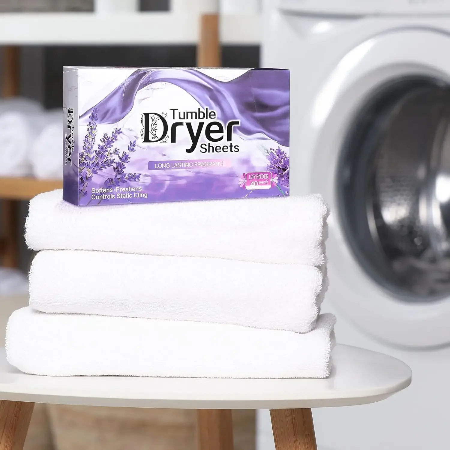 Dryer Sheets Bulk Natural Fabric Softener Sheets Plant Lavender Laundry Softener Naturally Removes Static Cling Drying Machine 6