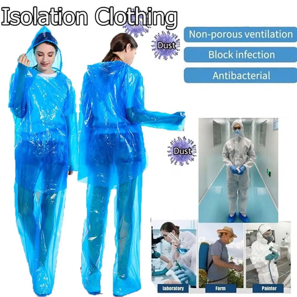 

Man Dustproof Unisex Disposable Tops Pants Sanitary Coveralls Protective Suit Isolation Clothing Protective Overalls