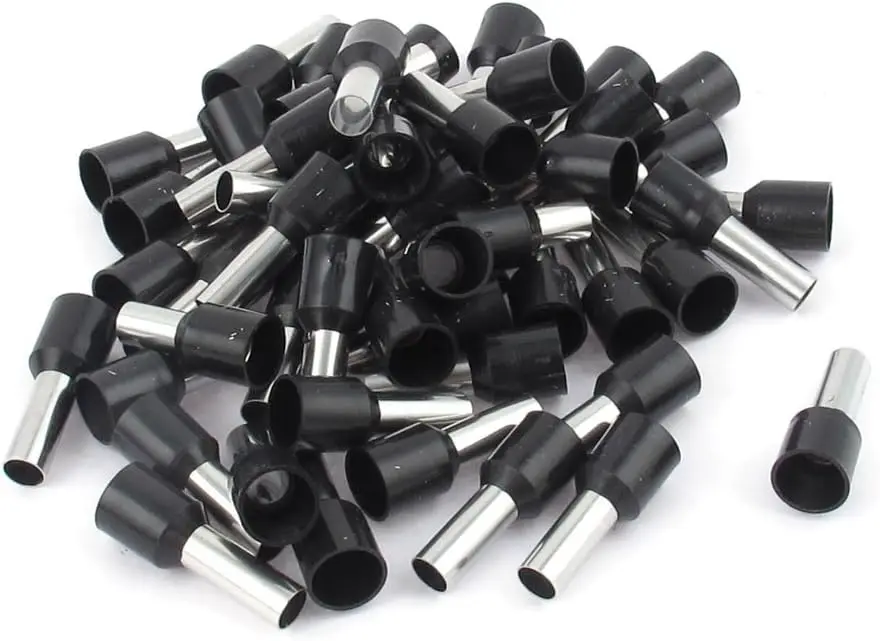 

50 x Insulated Ferrule Terminal Wire Connector Black E10-12 8AWG 10mm2