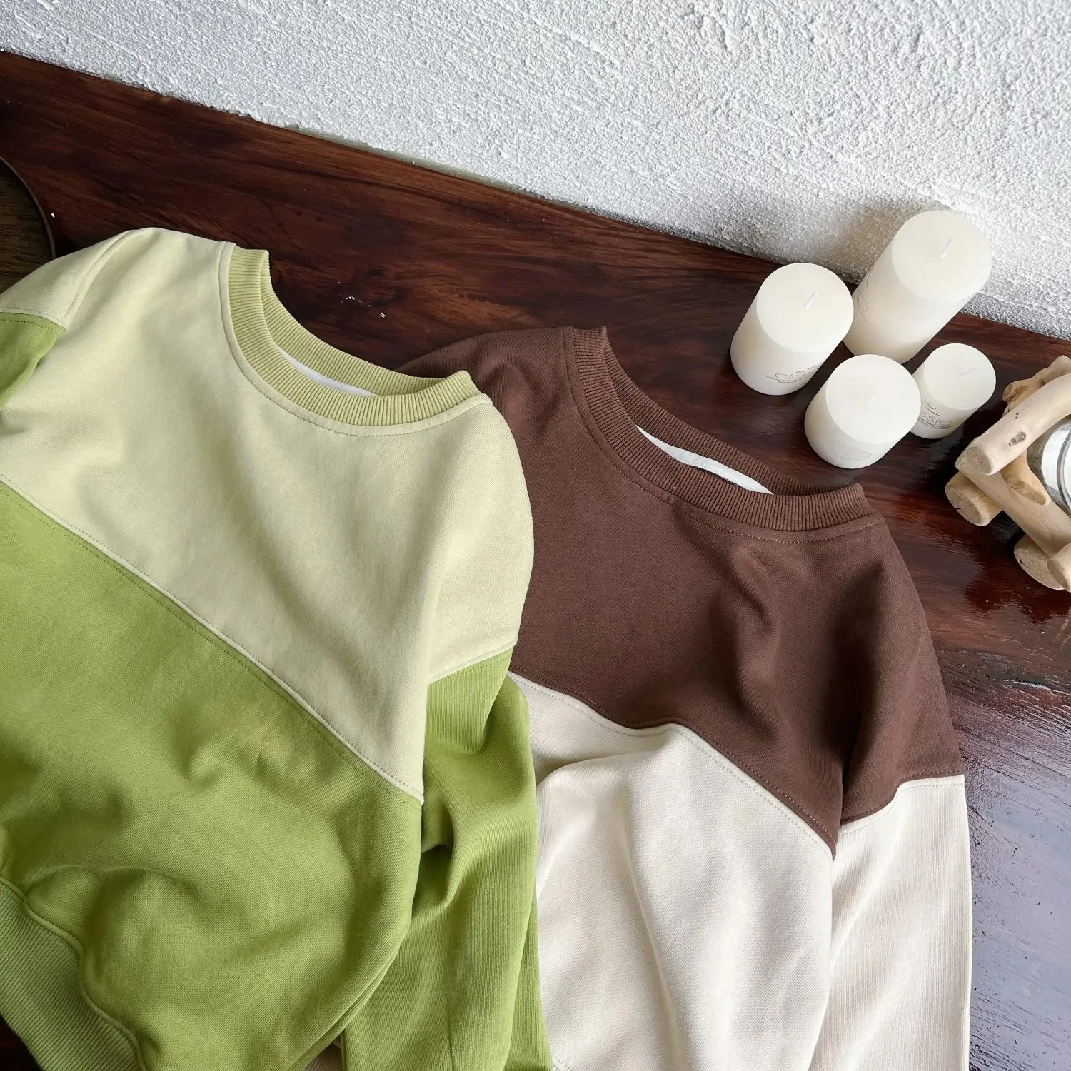 

2023Japanese Style Children's Clothing Spring and Autumn Boys' Sweatshirts Color Block Design Loose Fit Baby Outdoor Casual Wear