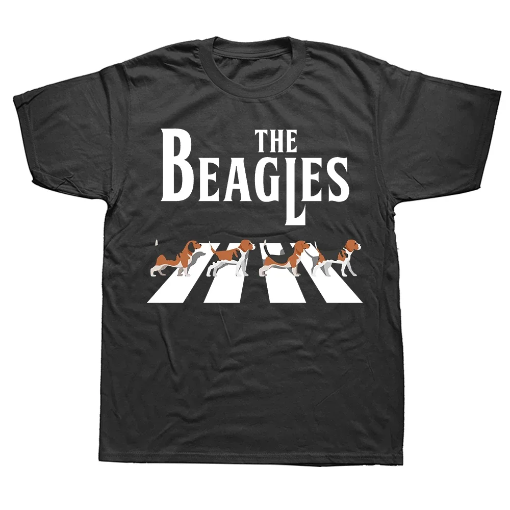 Vintage Lustiges süßes The Beagles Beagle Hundeliebhaber T-Shirt Geschenk Kurzarm T-Shirt Baumwolle Kausal Tops T-Shirt für Männer Camisa