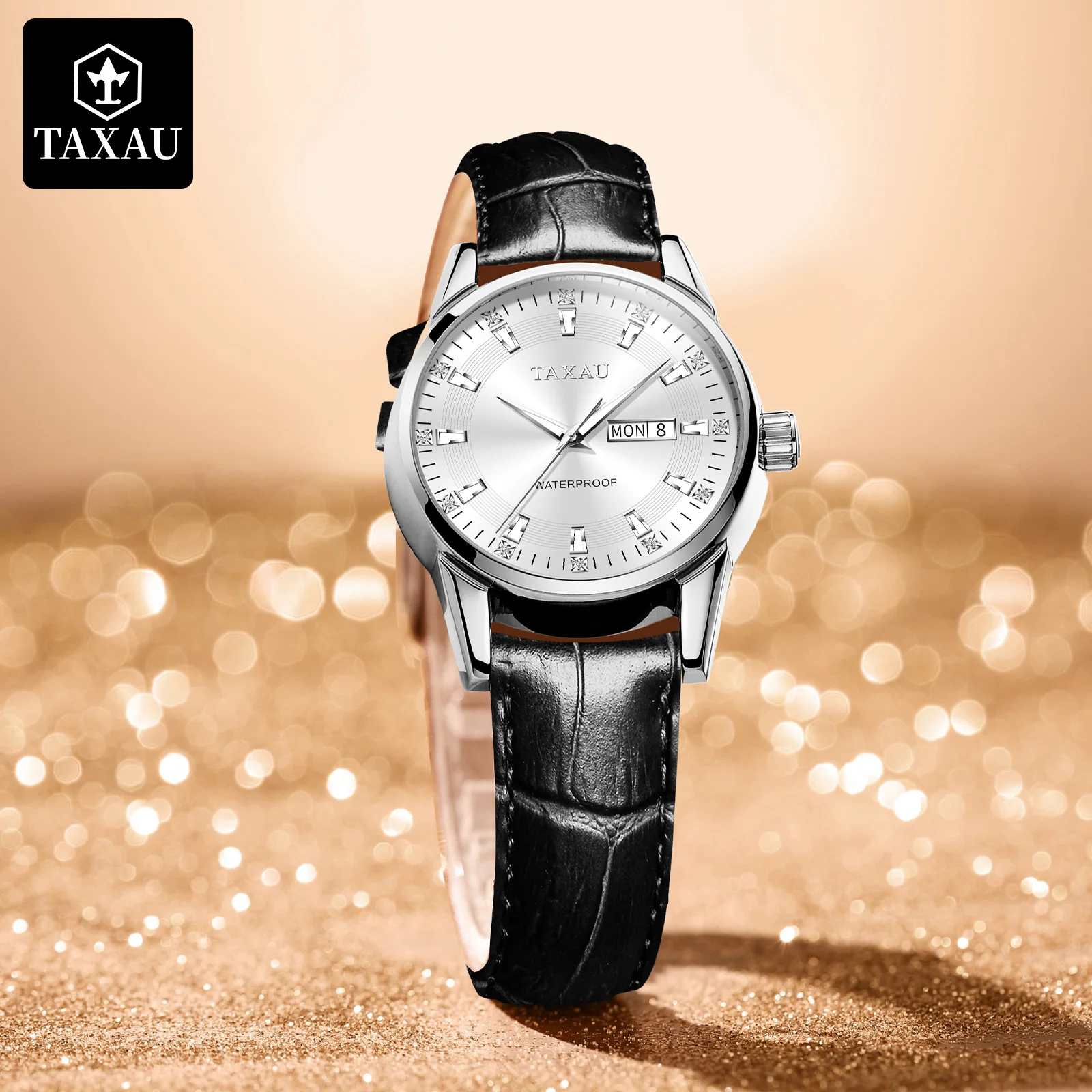 TAXAU Original Leather Watches for Women New High Quality Waterproof Lady Trend Wrist Watch Casual Fashion Elegant Women Watches 2