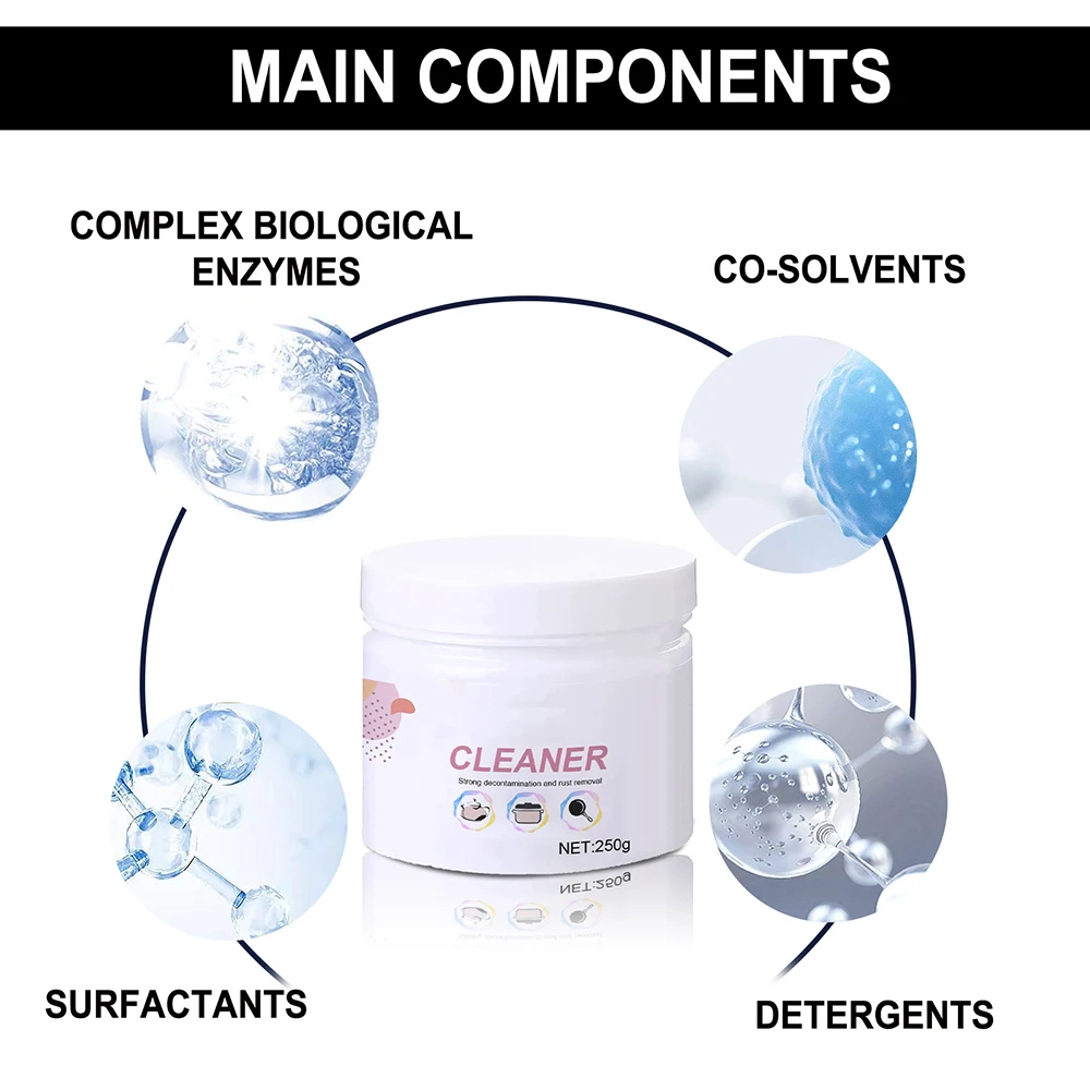 Household Cleaning Powder Multipurpose Efficient Cleaning Oil Stain Stove Faucet Range Hood Ceramic Tile Cleaner Kitchen