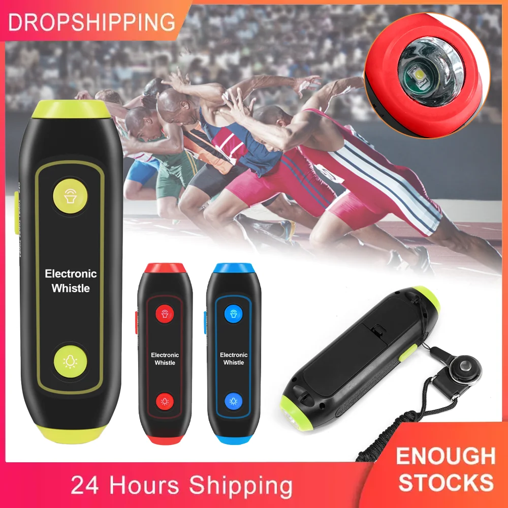 Electronic Whistle 125dB High Decibel Outdoor Camping Hiking SOS Light Flashlight Military Tactical Emergency Whistle Hot