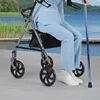 Push Walker for The Elderly, Fall Prevention Trolley for The Elderly, Push and Sit Walking Aid, Foldable Safety Walker 4