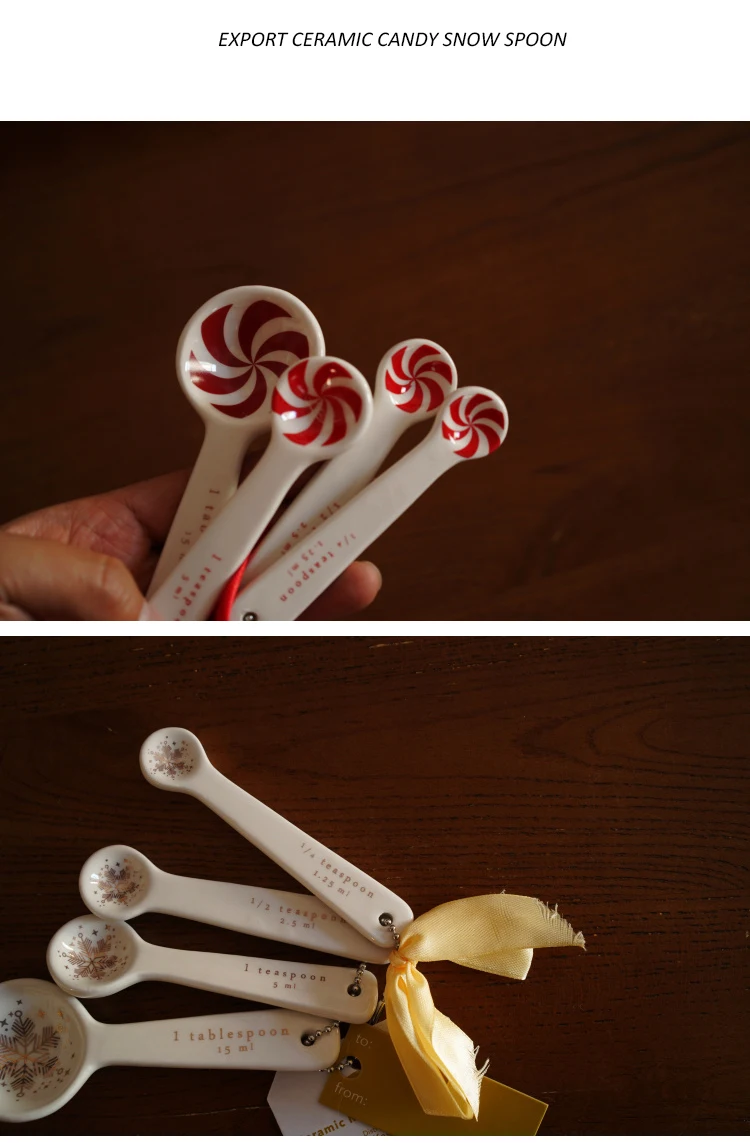 クーシコッサ　スプーン　4本セット 4 Pcs Christmas Candy-colored Measuring Spoon Set Mini