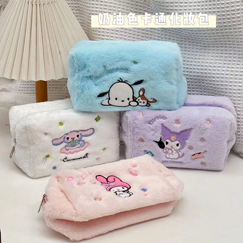 

Кавайная серия Sanrio Cinnamoroll My Melody Kuromi милый мультяшный аниме большой емкости плюшевый карандаш для канцелярских принадлежностей женский подарок