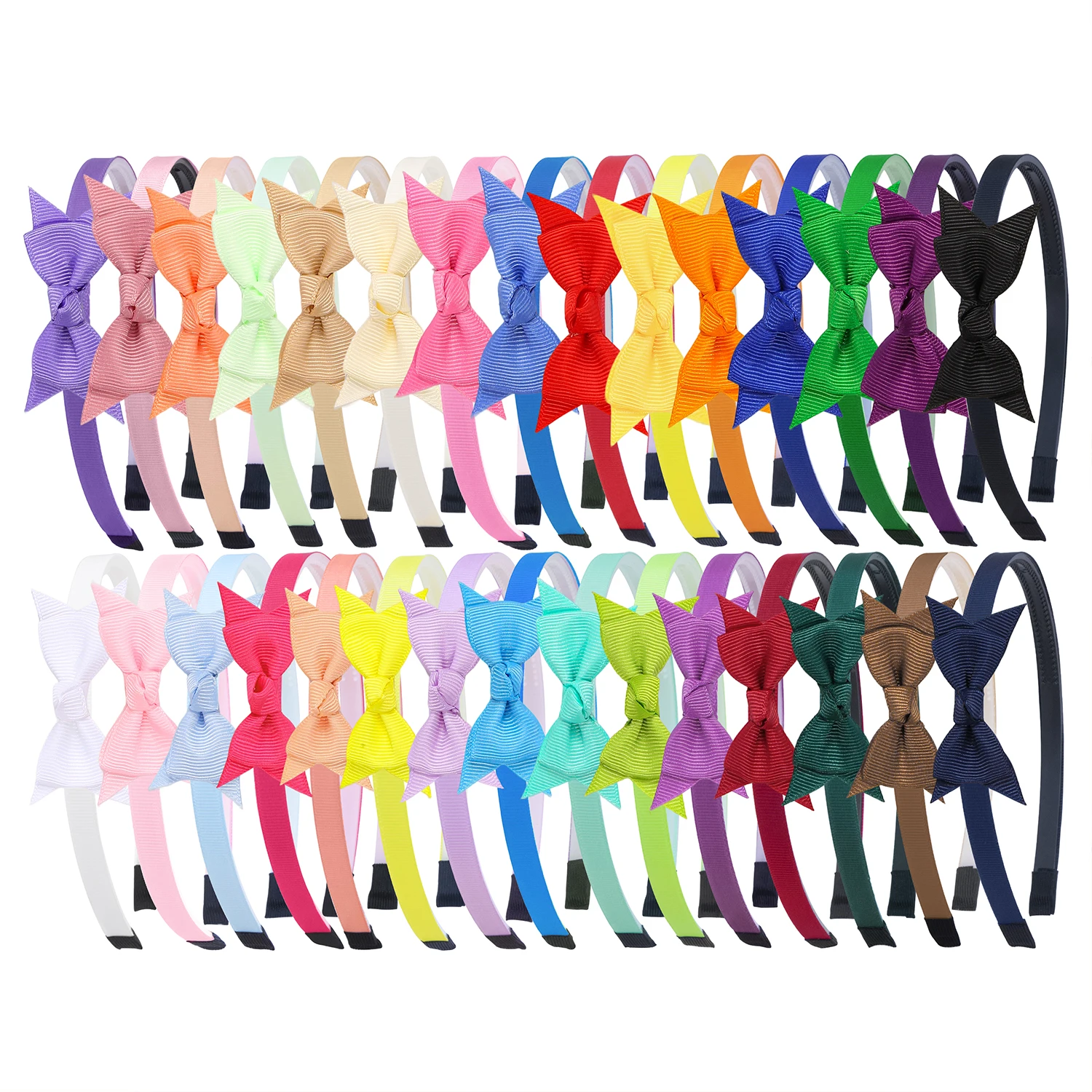 6PCS Ripsband Haarbögen Stirnbänder für Mädchen 2,5 zoll Haar Bögen Kunststoff Zähne Haarbänder Kinder Schule Haar Zubehör