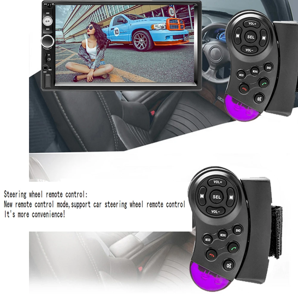 podofo din rádio do carro estéreo bluetooth hd de toque áudio estéreo jogador sd usb mirrorlink para vw toyota nissan polo