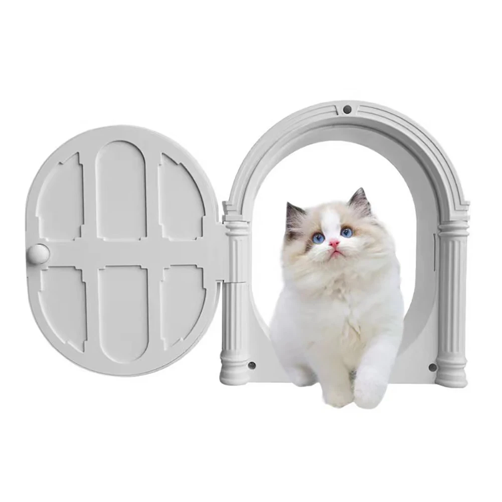 Pet Privacy Door French Arched Cat Door7.08 x 9.44 Inches Easy Installation Bidirectional For Cats Up To 20 Lbs