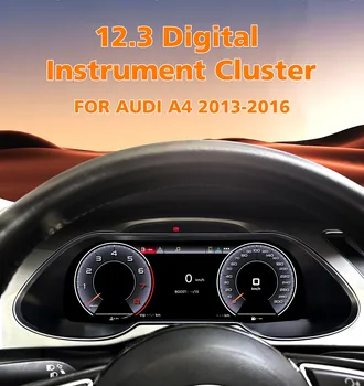 Panel de Instrumentos Digital LCD de 12.3 Pulgadas para Audi A4 2013-2016, Android Auto, Carplay, Velocímetro Virtual, Cabina Digital 1