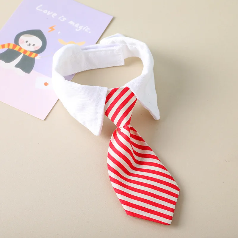 Title 11, 2023 Dog Cat Grooming Cat Striped Bow Tie Anima...