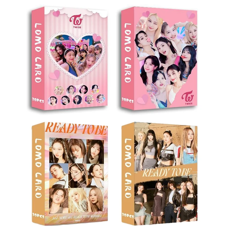 Kpop Twice Ablum Between 1&2 Photocards Lomo Card Double Side Print Photo Cards For Fans Collection Stationery 30Pcs/Box album cards,lomo cards