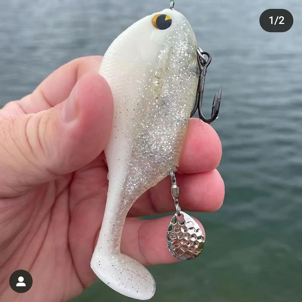 Shad Swimbait Paddle Tail Soft Plastic Lure Bluegill