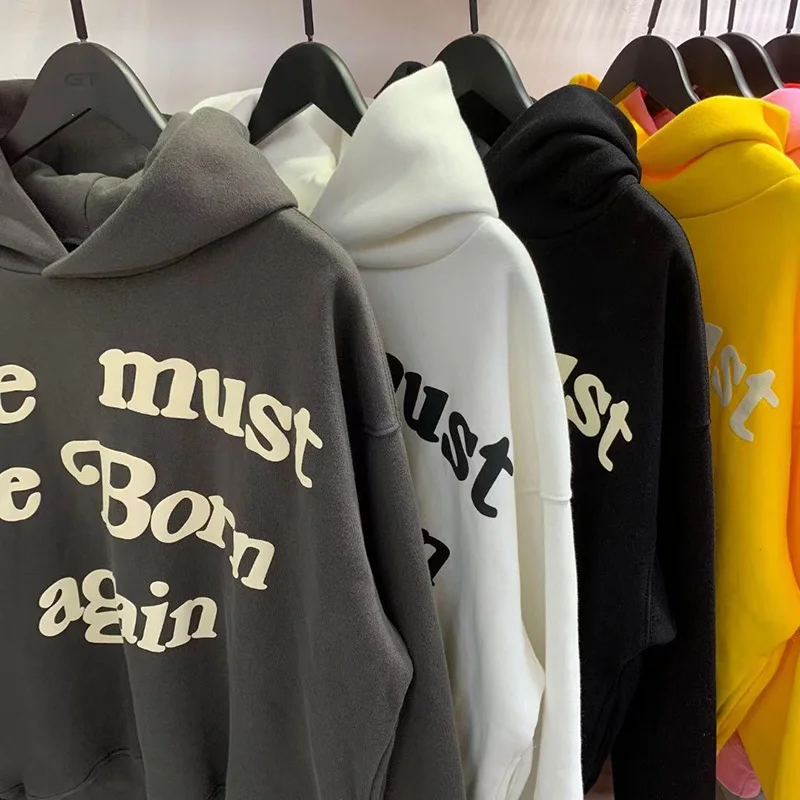 23FW Classic Foam Logo Ye Must Be Born Again Hoodie Men