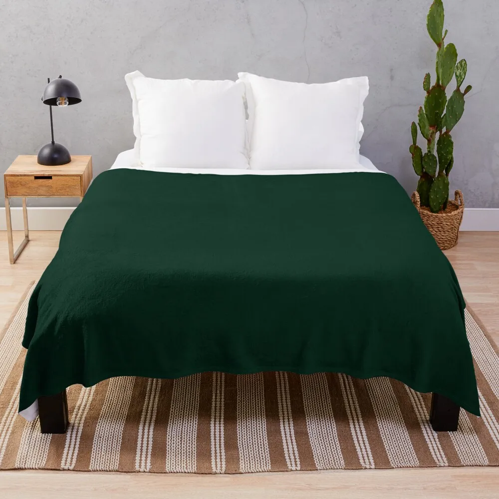 

solid dark green Throw Blanket Goods For Home And Comfort