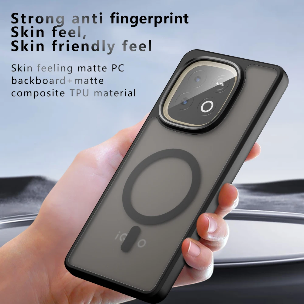 Translucent MagSafe-Compatible Skin Feel Protective Case with Wireless Charging Support