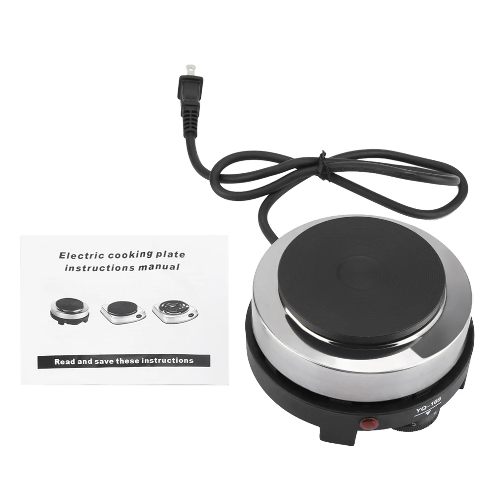 Coffee Heater Electric Stove Mini Stove Portable 500W Electric Mini Hot Plate Multifunction Home Heater (US Plug 110V)
