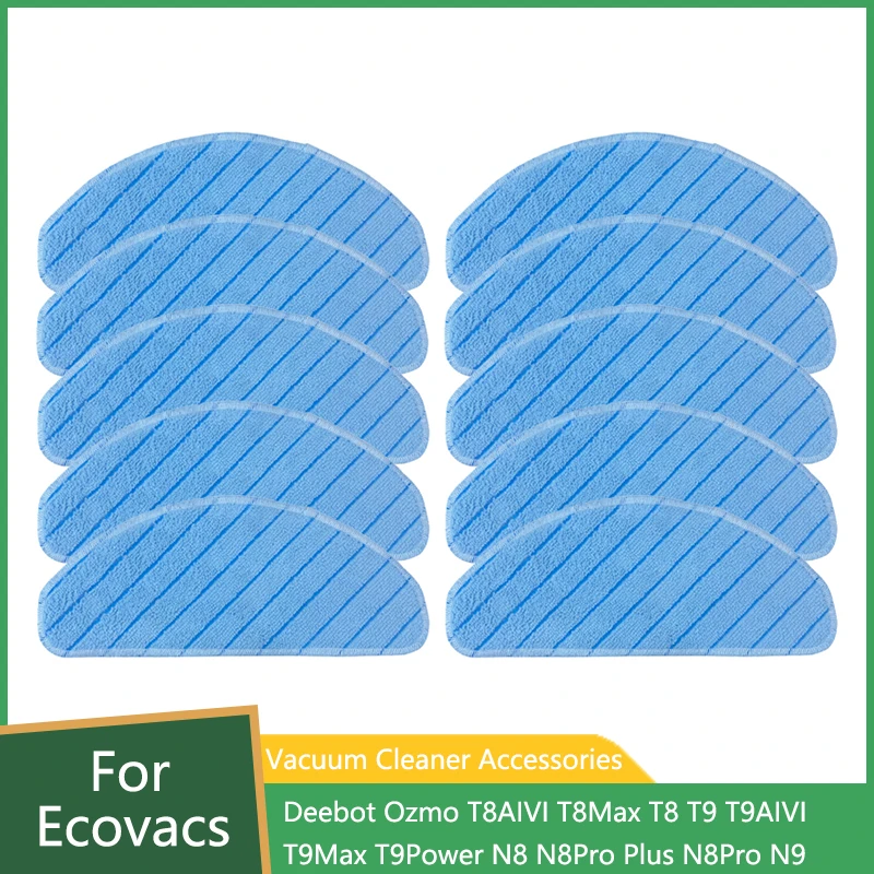 20 PièCes SéRies Tampons de Vadrouille Lavables pour Ecovacs DEEBOT