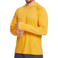 Mens UPF50+ Performance T-Shirt Hoodie Long Sleeve Casual Sun Protection T-Shirt Running Quick Dry Hoodie Sunscreen Fishing Wear 2