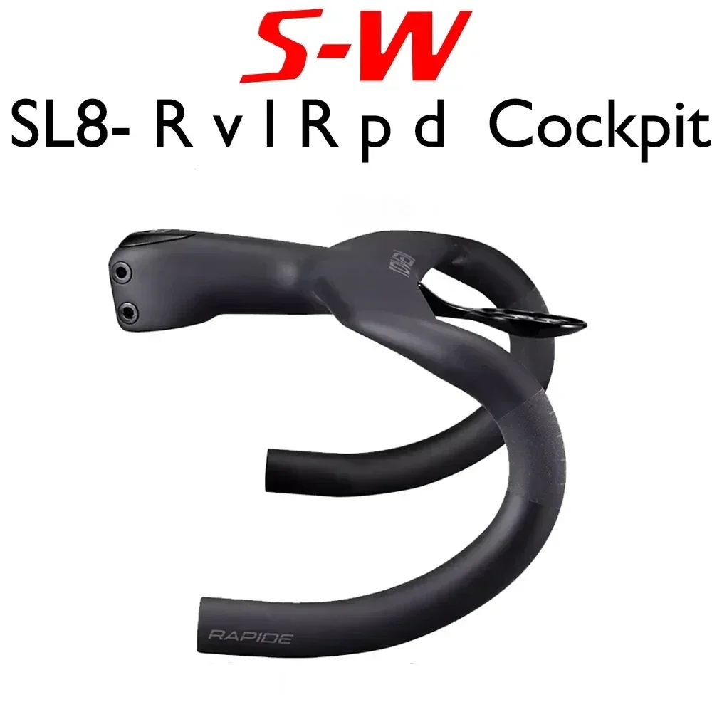 ROV SL8 전체 내부 케이블 라우팅 T1000 탄소 통합 조종석 Di2 탄소 핸들바, SL8 도로 자전거 핸들바에 적합