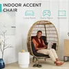 Rattan Egg Chair, Oversized Indoor and Outdoor Lounge Chair with 4 Cushions, Steel Frame, 440 Lbs 5