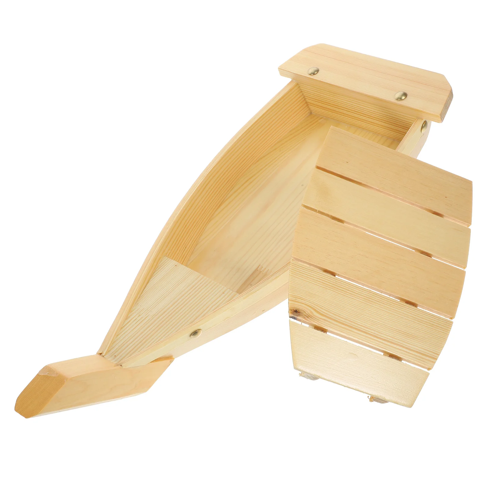 

Sushi Boat Serving Tray Wooden Plate Platter Japanese Dish For Food Plates Snack Party Shaped Bowl Appetizer Wood Sashimi