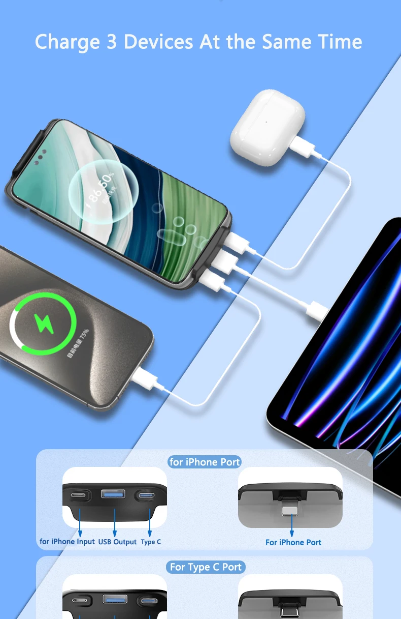 Universal Power Bank Case With Fast Charging For Smartphone_voghion.com