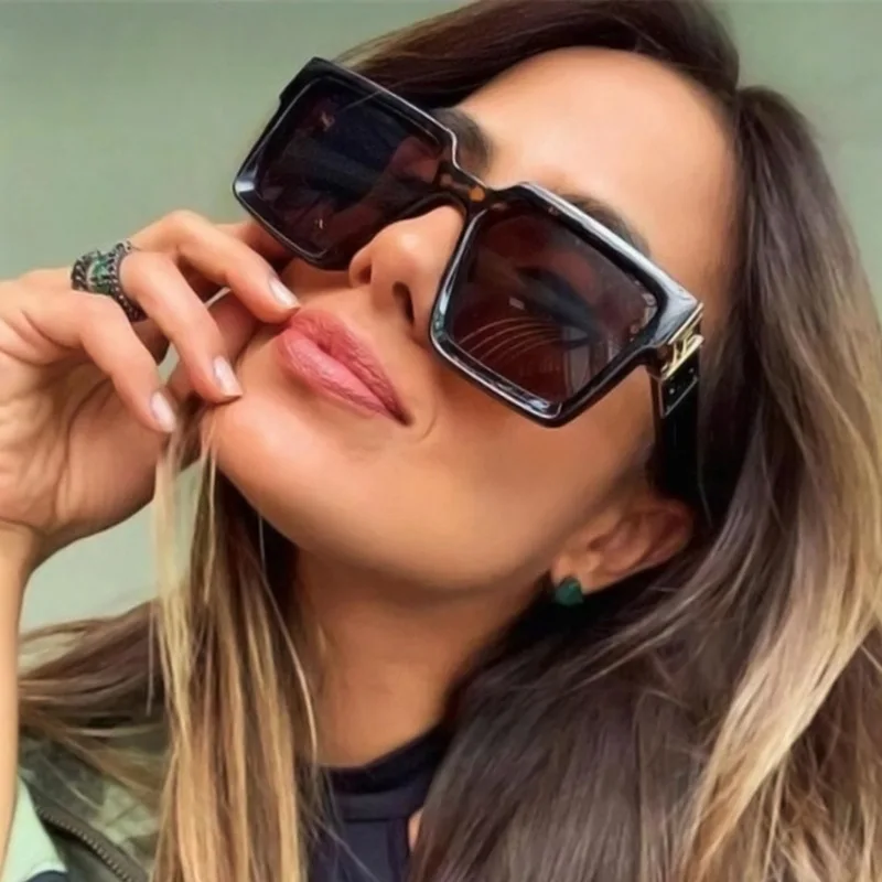 

Vintage Square Sunglasses Women Oversized Designer Eyeglasses Men Luxury Mirror Eyewear Retro Brand Quality Female Gafas De Sol