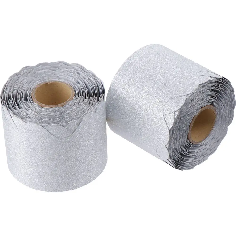 

2 Rolls Bulletin Board Borders Shine 131Feet Scalloped Borders Party
