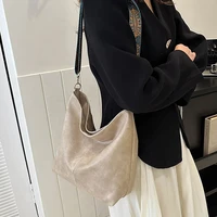 Wide Geometric Strap Shoulder Bag Large Capacity Crossbody Bags For Women,Retro Pu Leather Women’s Bag For Shopping Travel