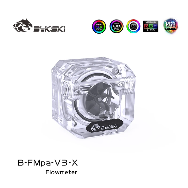 

Bykski Frosted Water Flow Meter,Flowing Monitoring For Computer Water Cooling,RGB/ARGB SYNC,B-FMpa-V3-X