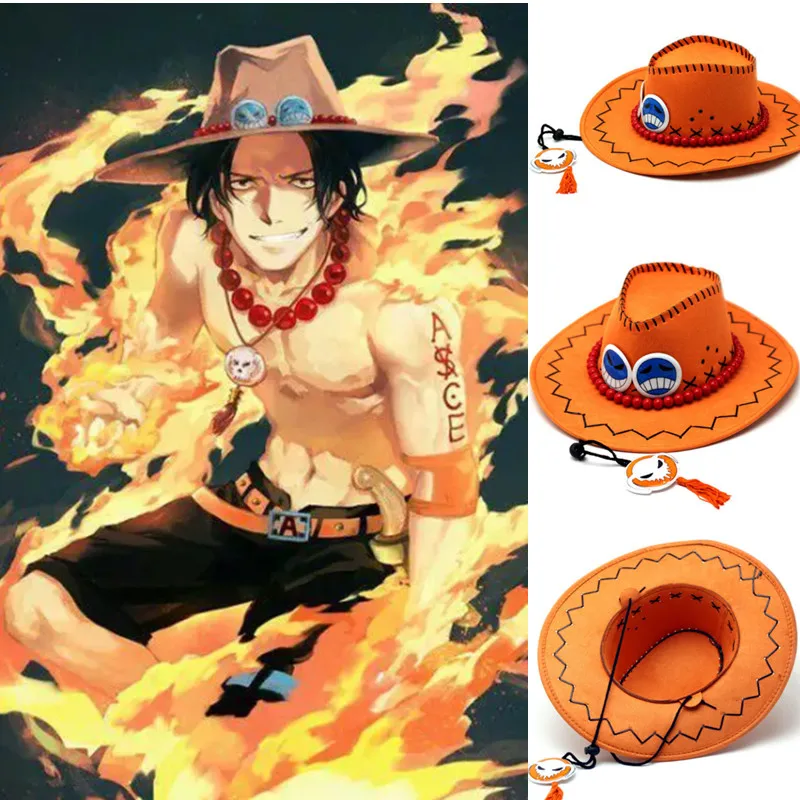 Portgas Ace Anime Cosplay  Anime Cosplay Cowboy Cap - Animation  Derivatives/peripheral Products - Aliexpress