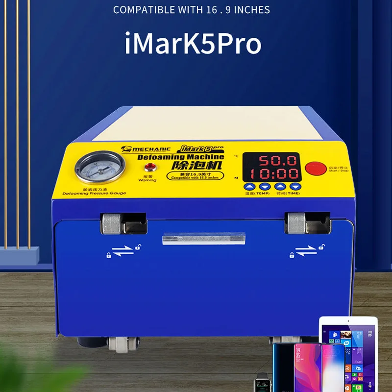 

Mechanic iMark5 Pro Defoaming Machine for LCD Curved and Flat tablet Screen 16.9 Inches LCD Phone Repair, Pro Power Tool Set