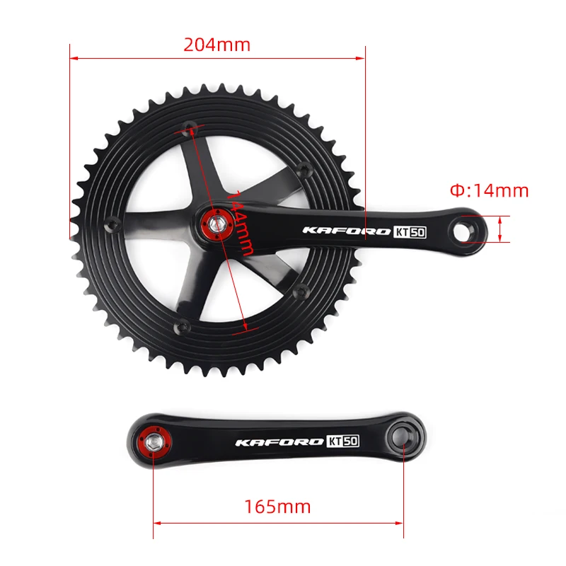 Kaforo KT50 Fixed Gear Bicycle Crank Set Aluminum Alloy 49T 144BCD - Main Image