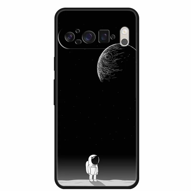 Space-Themed Soft Silicone TPU Phone Case - Astronaut Design