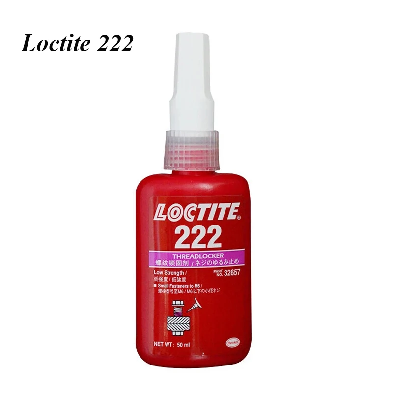 50Ml Loctite 222 Bloccaggio Filettatura Bassa Intensità Chiusura A Vite Colla Anaerobica Guarnizione Filettatura Viscosità Media Per Riparazione Viti 