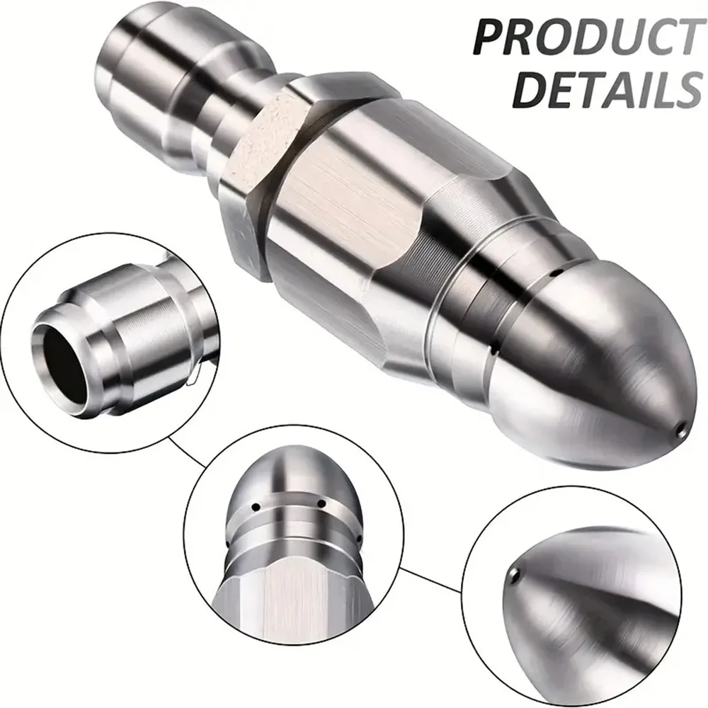 High-Pressure Nozzle For Sewer Cleaning Pipe Unplugging Quickly Connecting Cleaning Nozzle