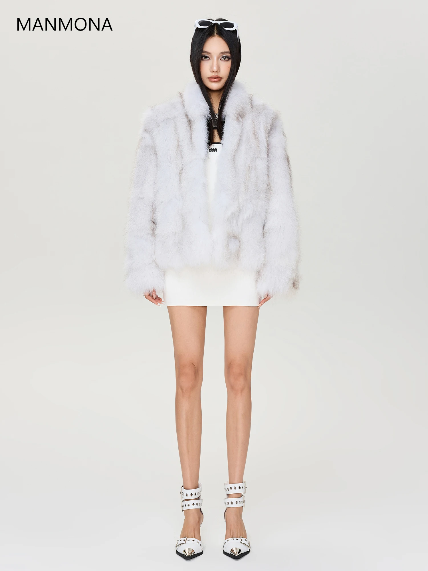 New Fox Fur Whole Leather Belly Fur Coat Women's Short Fur Coat fur coat women