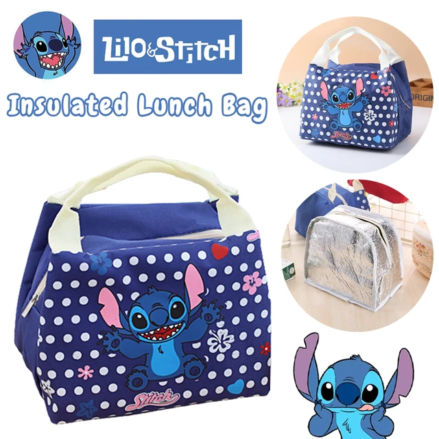 Lilo & Stitch Lunch Bag Travel Thermal Breakfast Box Kids School Convenient  Lunch Box Portable Food Bags Gifts for Girls Boys